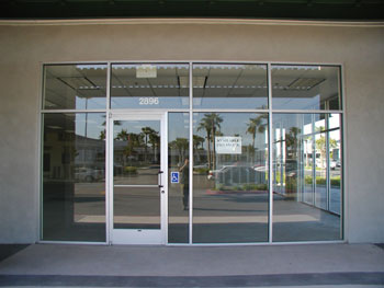 Roseville store front glass